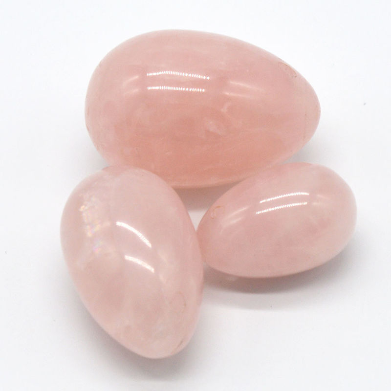 Technique polie Rose Quartz et Jade Yoni Oeufs Top Kegel Choix d' exercice pour les femmes