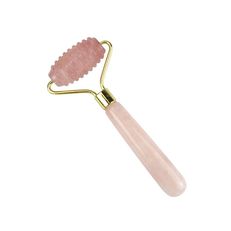 Massage facial Roller de jade naturel de quartz rose 100% cristal pour le massage du visage et des yeux Produits de beauté