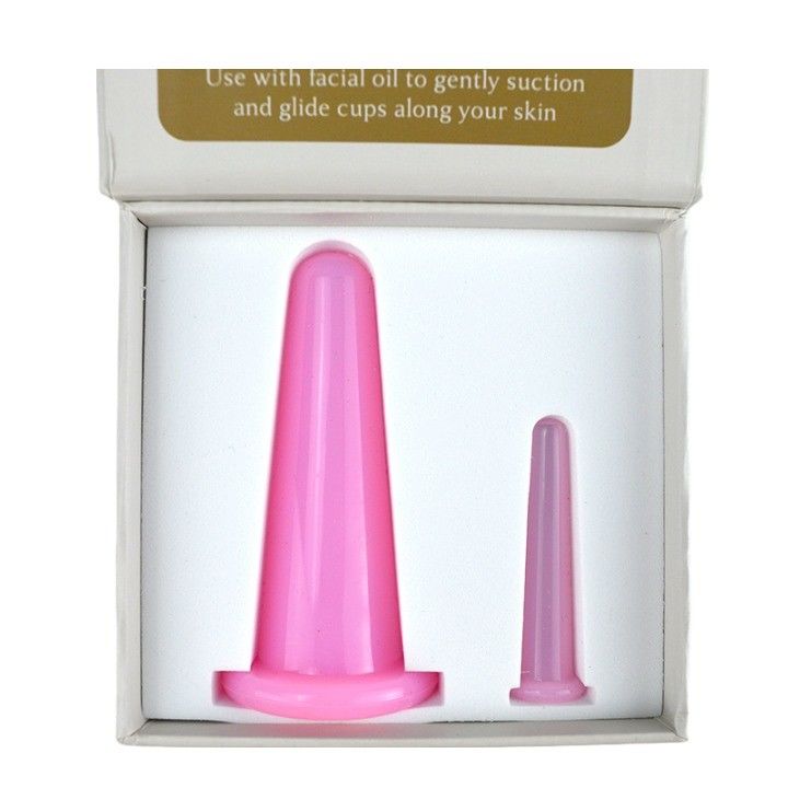 Un ensemble de gouttes d'aspiration en silicone pour le traitement de l' élimination des rides dans le spa de soins de la peau