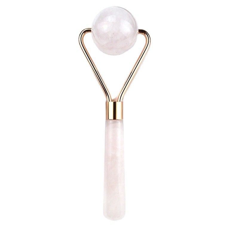 Rouleau de glace à quartz rose pour le visage Guasha 100% cristal naturel Gua Sha massager pour l'outil de beauté rose Massage du visage Cristal rose