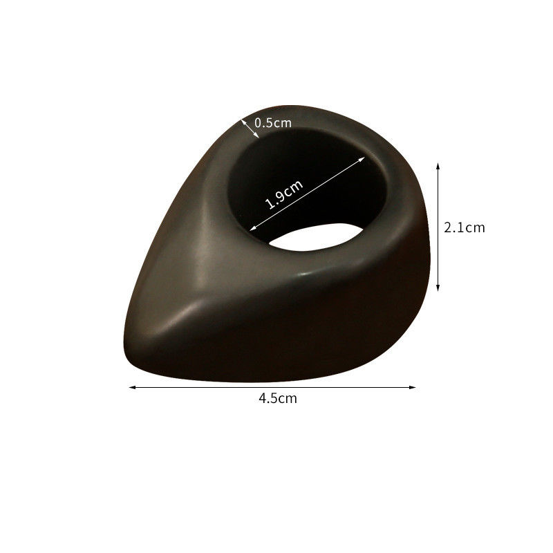 Natural Black Bian Stone Gua Sha Massage Ring pour tout le corps Massage manuel à l'acupuncteur Massage à la main et au pied