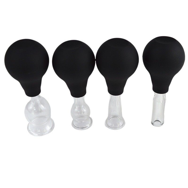 Outils de massage Coupe d'aspiration en verre de silicone pour le visage Élimination des rides Guasha Soins de la peau Spa Salons de beauté Coupe thérapeutique
