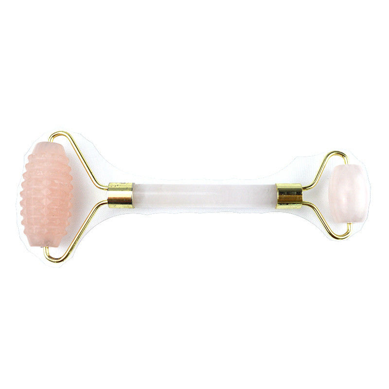 Masseur facial étiquette privée naturelle cristal rose quartz rose Guasha Gua Sha Massage rouleau de jade pour l'outil de massage du visage