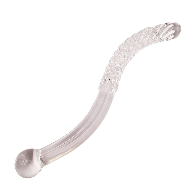 Technique sculptée 250 mm Disque en verre cristallin en baguette de massage pour femmes Yoni Baguette Stick Style Feng Shui Logo personnalisé