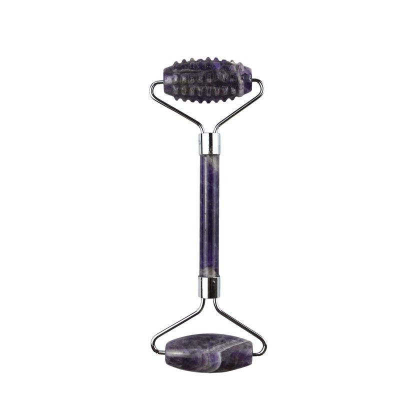 100% de masseurs naturels contre le vieillissement de Guasha sur mesure Améthyste Derma Face Stone Ball