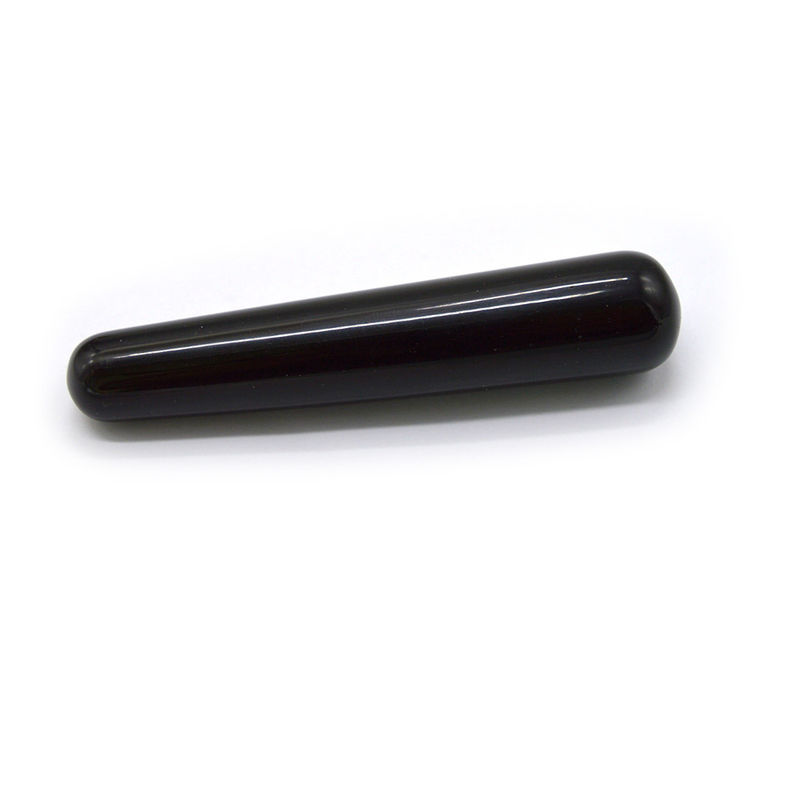 Une baguette Yoni Obsidienne Noire de 10*2cm Votre outil ultime pour la santé et le massage des femmes