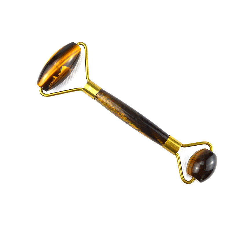 Outil de massage musculaire 2024 Tiger Eye Stone Facial Jade Roller Guasha pour le visage Oeil Cou Gua Sha Massage Outils de beauté de la peau