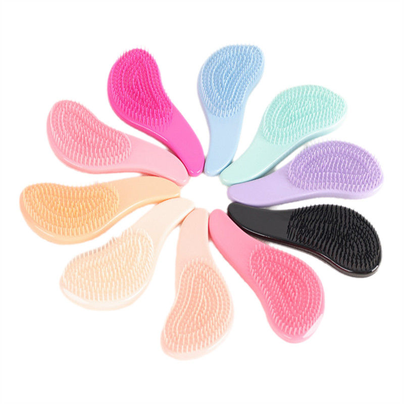 2 tailles Peigne de massage de la tête de couleur pure Anti-statique Brosses de soins capillaires Détaillez la douche Peigne de massage du cuir chevelu Peigne de massage