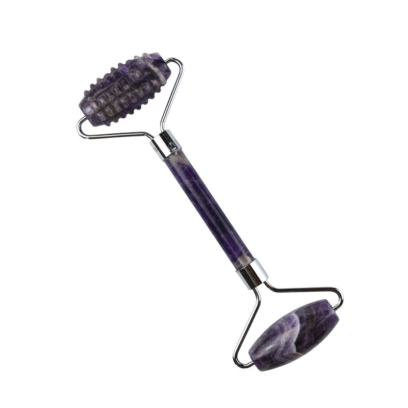 Produit de tendance du massage musculaire 2024 Améthyste naturel Roller facial Guasha 100% Massageur en jade naturel Pour les produits de massage facial Outils de beauté