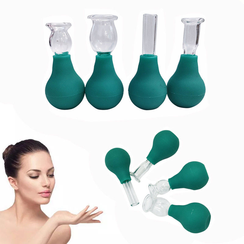 Oeil en PVC en verre mini-coupeur 4 pièces Massage aspirateur aspirateur pour masseur de visage corps