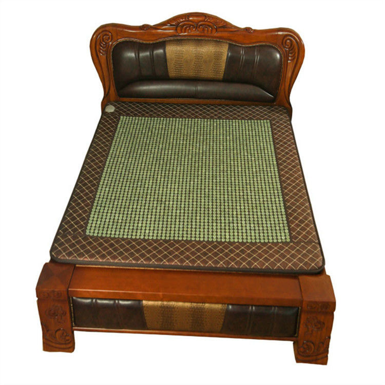 Matériau de massage en jade naturel portatif pour infrarouge et anion Mat de jade personnalisé en pierre de tourmaline