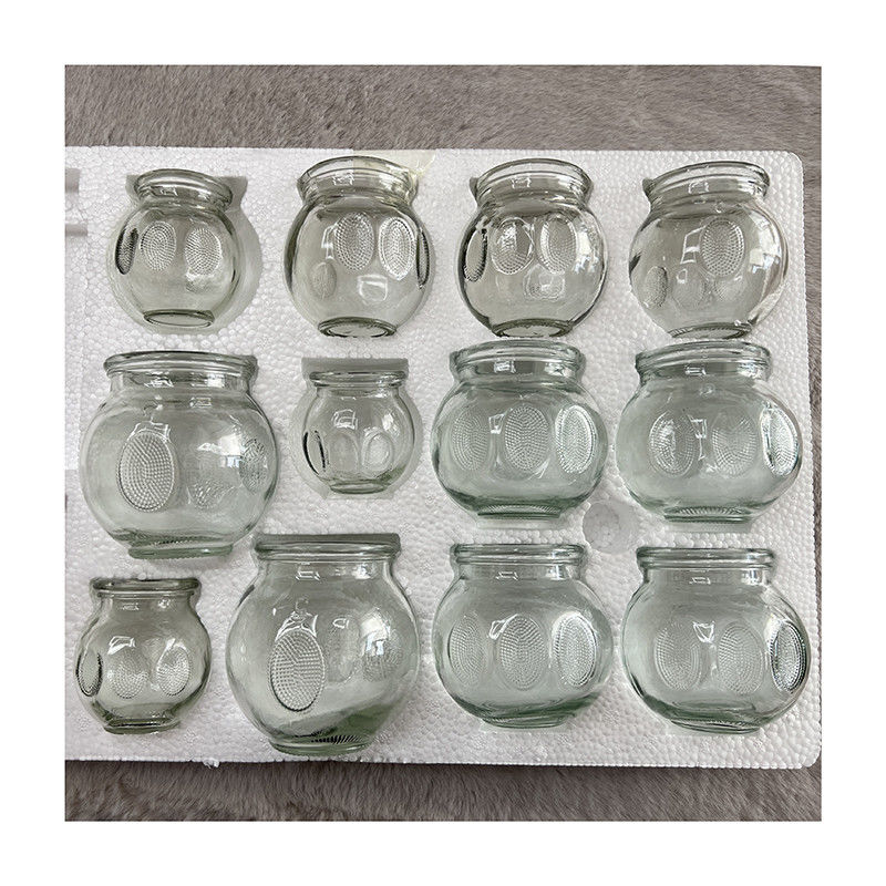 Taille personnalisée 12pcs Massage en verre en verre ensemble de thérapie en verre appareil de massage en verre feu