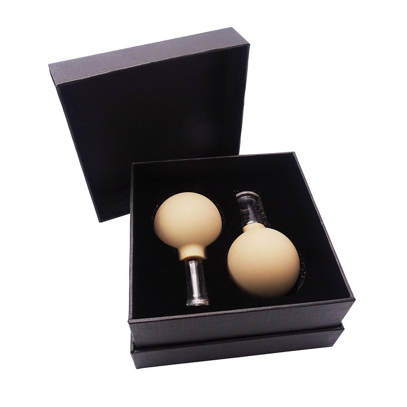 Le verre brun clair est utilisé pour l'acupuncture et le vide Hijama Smart Facial Cupping Set.