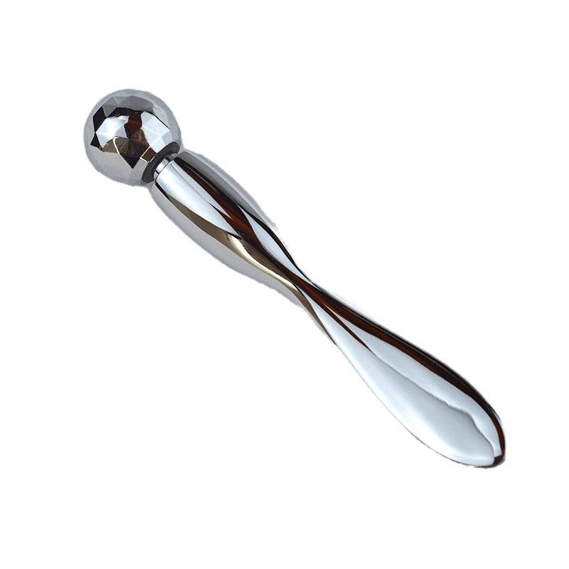 Crème de massage des yeux Cosmétique Cuillère métallique en or et spatule Massageur facial Bâtons à rouleaux Masque métallique