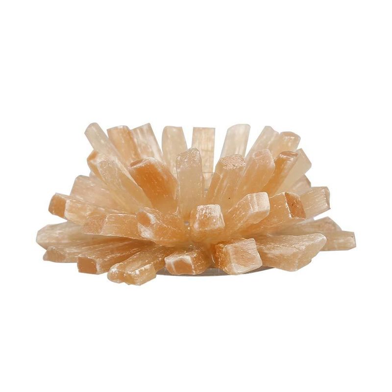 Porte-bougies de fluorite jaune pour décoration intérieure