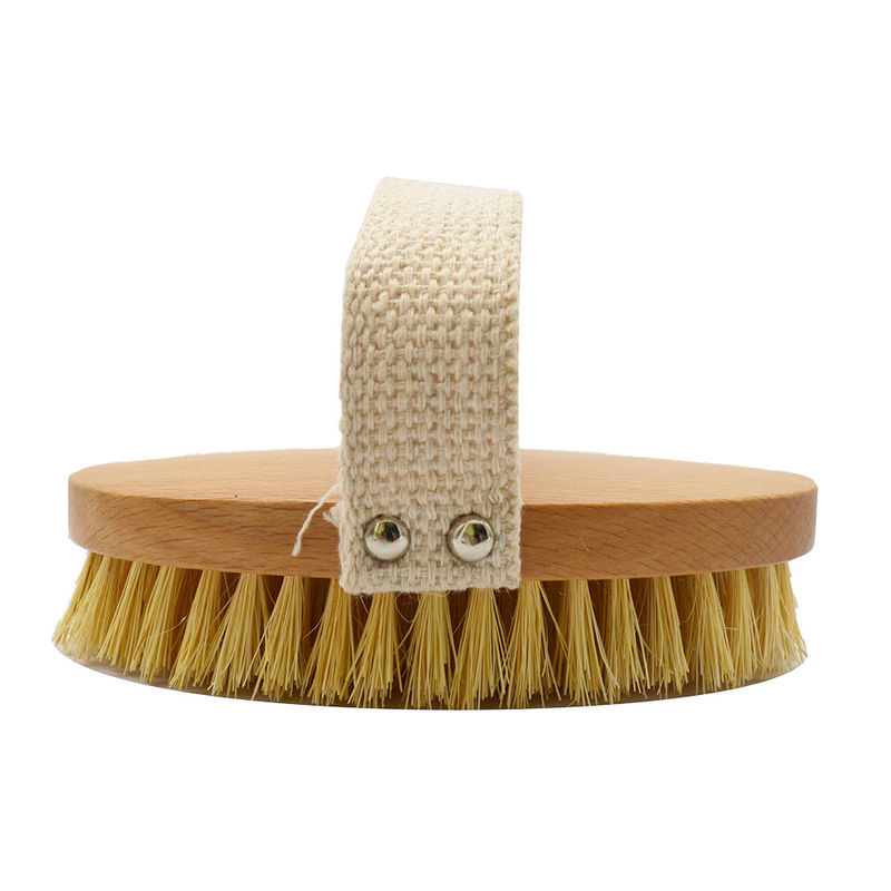 Déodorant Bambou soins de la peau en bois brosse à corps sec poils de sanglier brosses de bain brosse à sec avec poignée pour déshumidification