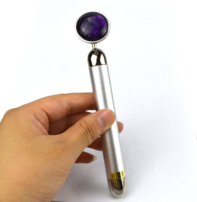 Logo personnalisé Améthyste naturel Acupression Gua Sha Beauty Stick Massage Therapy Outil pour le massage relaxant du corps entier