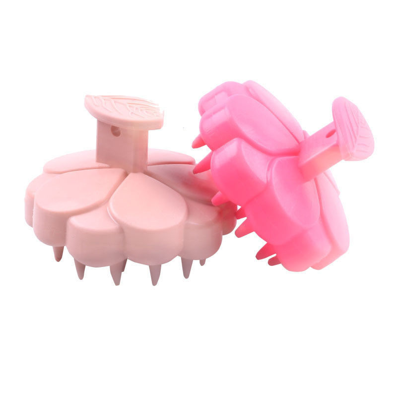 Massageur de cuir chevelu en silicone doux, shampooing, pinceau de massage capillaire, pinceau de nettoyage du cuir chevelu avec support de logo personnalisé