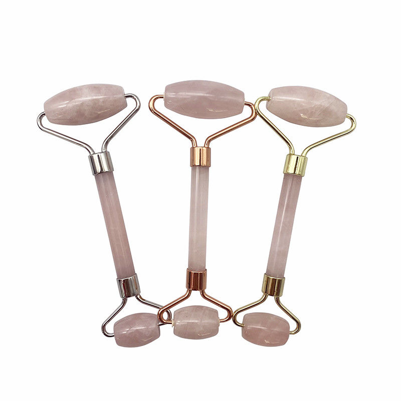 Perfecore Jade Roller Beauté Rose Quartz Guasha Roller Face Cou Gua sha Massage Outil pierre pour l' artisanat fait à la main et les soins de la peau