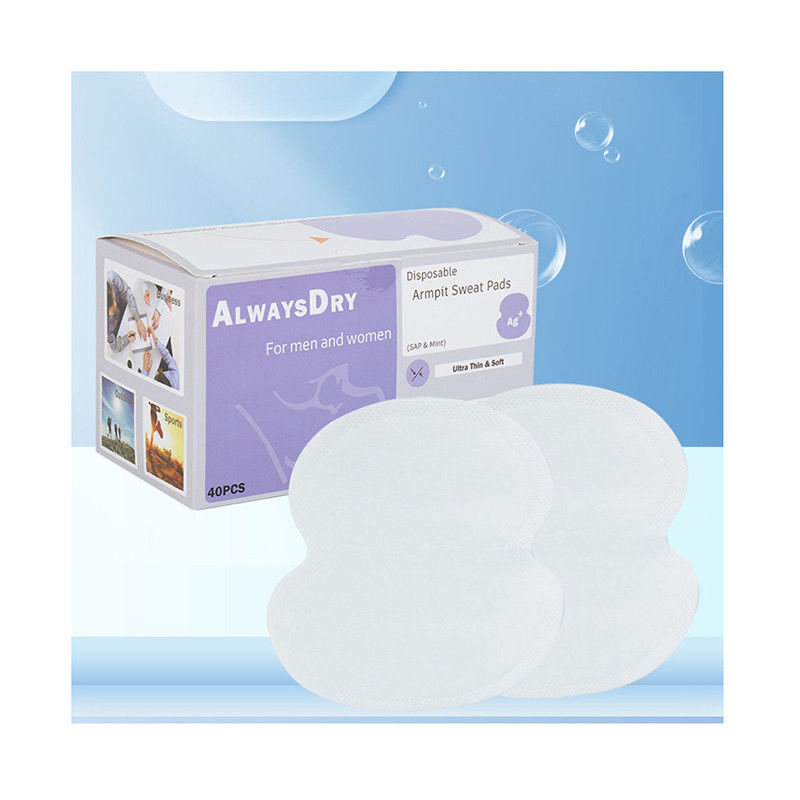 40pcs Ultra-mince soucoupe absorbant la sueur autocollant avec polymère menthe argent Ion non tissé papier aéroporté SAP Pulpe PE Film