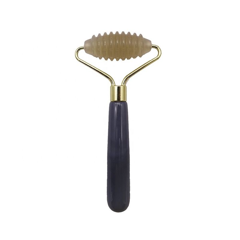 Marteau de massage grise agate rouleau de jade à tiges pour le massage facial naturel anti-âge thérapie sac oculaire outils de massage anti-âge