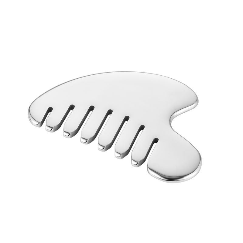 Masseur de tête en acier inoxydable Gua Sha Stone pour les outils de massage corporel et le salon de beauté de la santé des cheveux