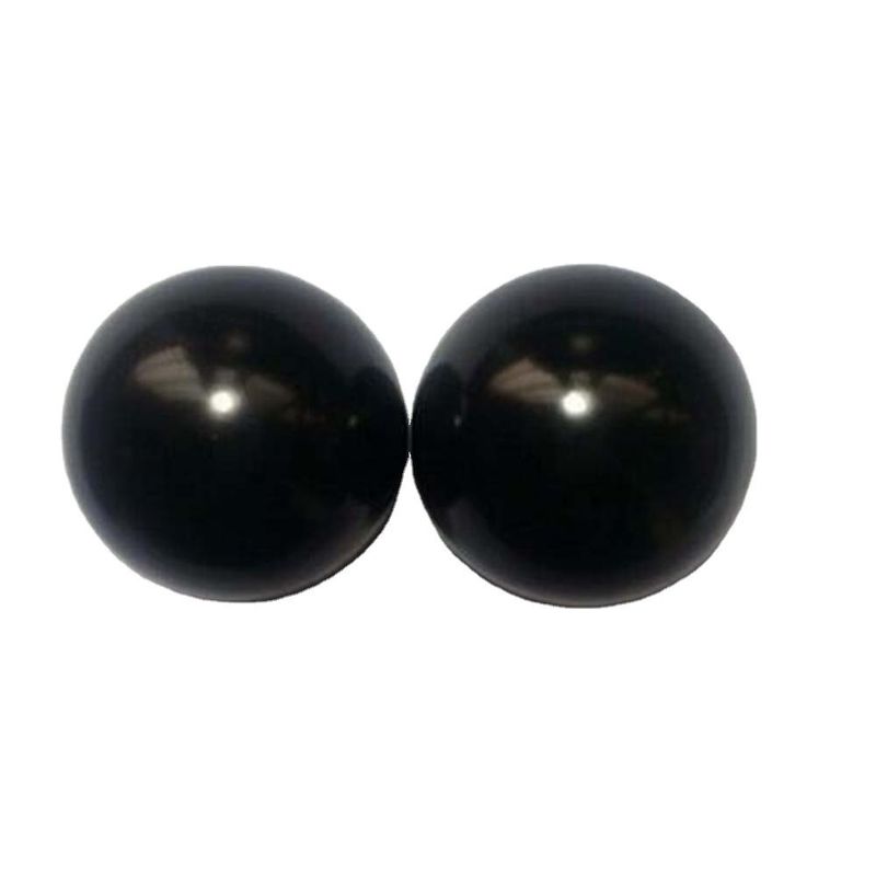 50 mm sculpté Natural Black Bian Stone Hand Ball Massage Sphère de cristal de guérison lisse pour le massage et la guérison du corps