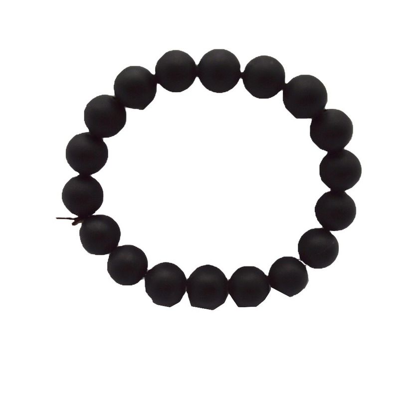 Art Collectible Natural 10mm Black Bian Perles de pierre Bracelets pour hommes et femmes