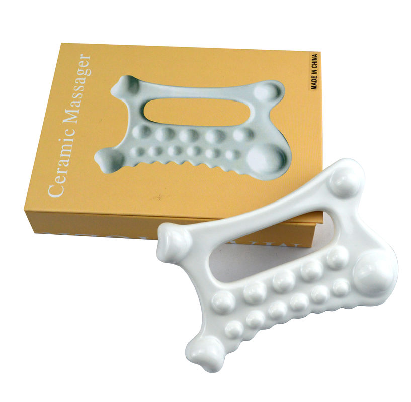 Logo personnalisé Disponibled Produit de beauté coréen Visage Peau Tête Scalpe Main Pieds Outil de soins de santé en céramique Massageur Guasha