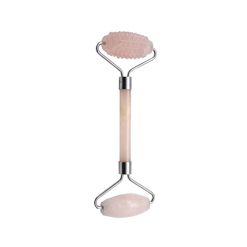 Rouleau de massage facial portable au quartz rose Gua Sha L'outil ultime pour les amateurs de pierres naturelles