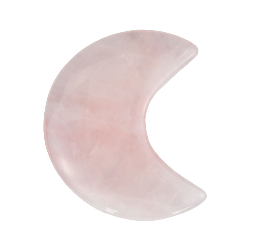 2024 Rose Quartz Mini Gua Sha Pierre Croissant Forme Guasha pierre Antique style d'imitation Convient pour le massage du visage