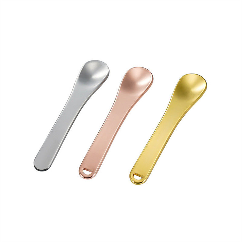 304 Cuillère de crème pour les yeux en acier inoxydable Mini spatules pour les yeux Massages pour soins de la peau des yeux