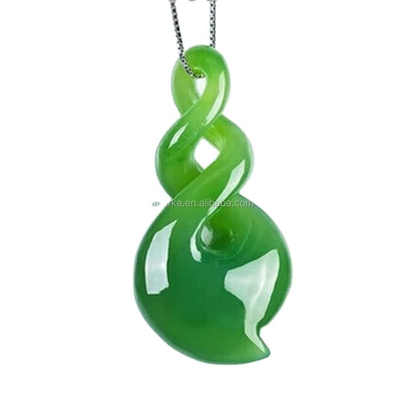 Des pierres de cristal vert HETIAN Néphrite Collier sculpté Jade Jewellery Portable Design 100% charme naturel Pendant pour les hommes