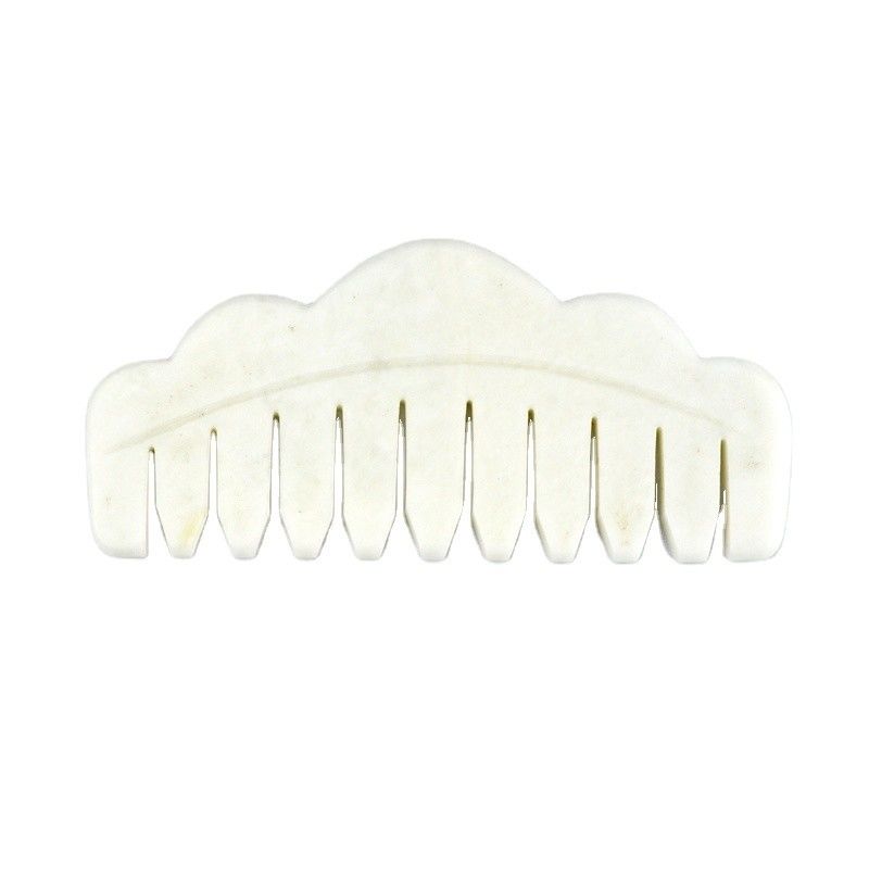 Logo personnalisé disponibled et 2024 chinois naturel de jade blanc Gua Sha rasage peigne Guasha tête de pierre spa masseur rasage