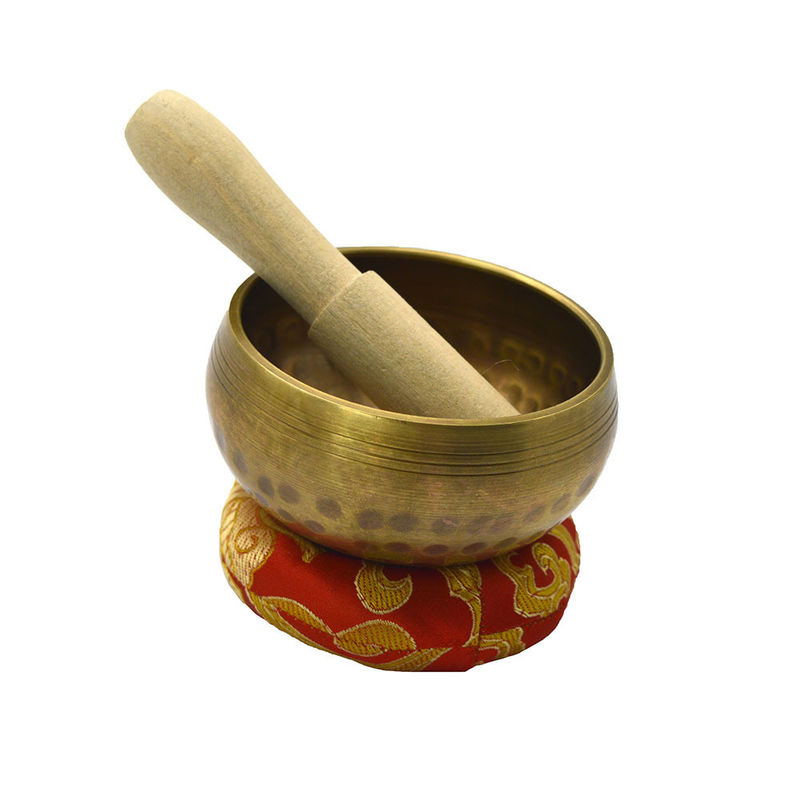 Coupe de chant népalaise en laiton naturel pour la méditation et le yoga