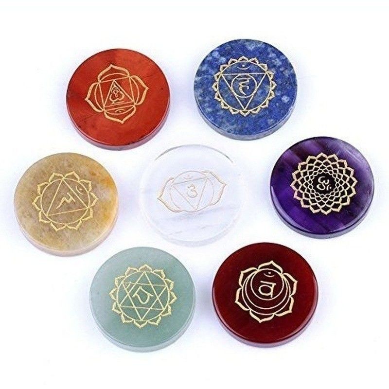 Pierre énergétique colorée pour la décoration de la maison Feng Shui Sept chakras Pièces d'agate de cristal de style naturel