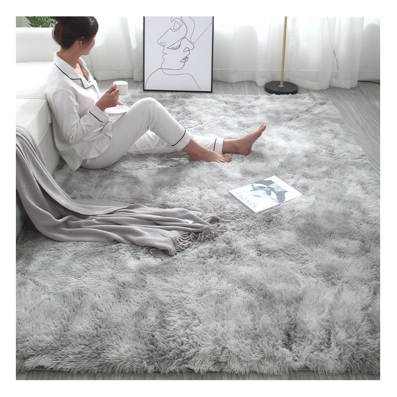 Tapis de sol en fibres de polyester de style moderne pour un salon élégant et confortable