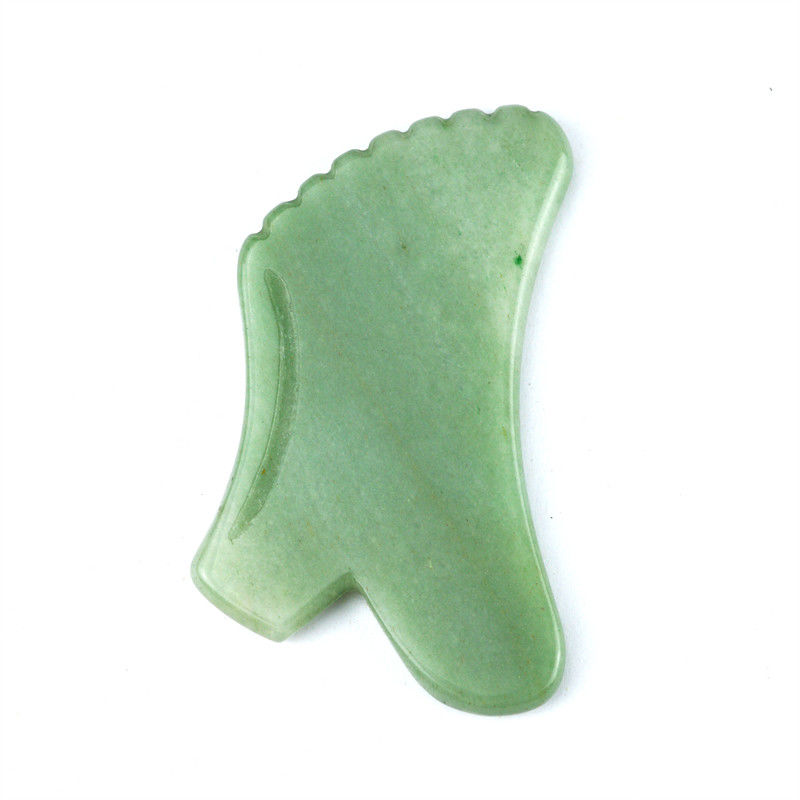 Massage corporel pour le soin de la peau Aventurine vert naturel Jade Gua Sha Logo personnalisé Guasha Outil de beauté faciale pour réduire les rides