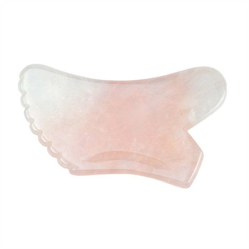 Outil de massage facial au quartz rose Gua Sha pour la peau naturelle de cristal