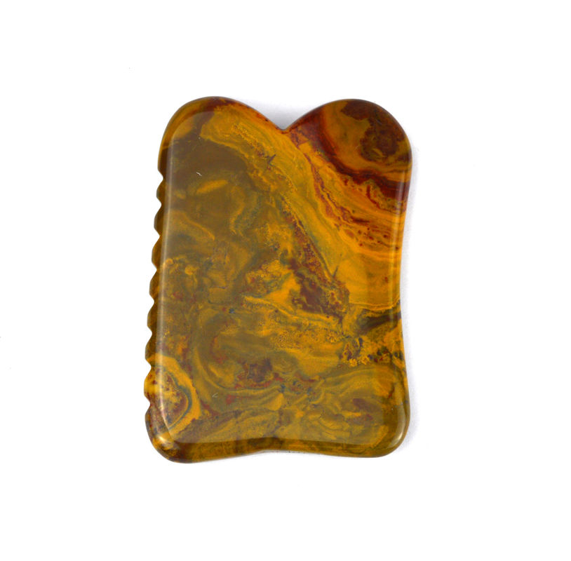Massageur Logo personnalisé Mookaite Outils de massage corporel pour la beauté Guasha Déchets de pierre pour le lifting du visage et le drainage lymphatique
