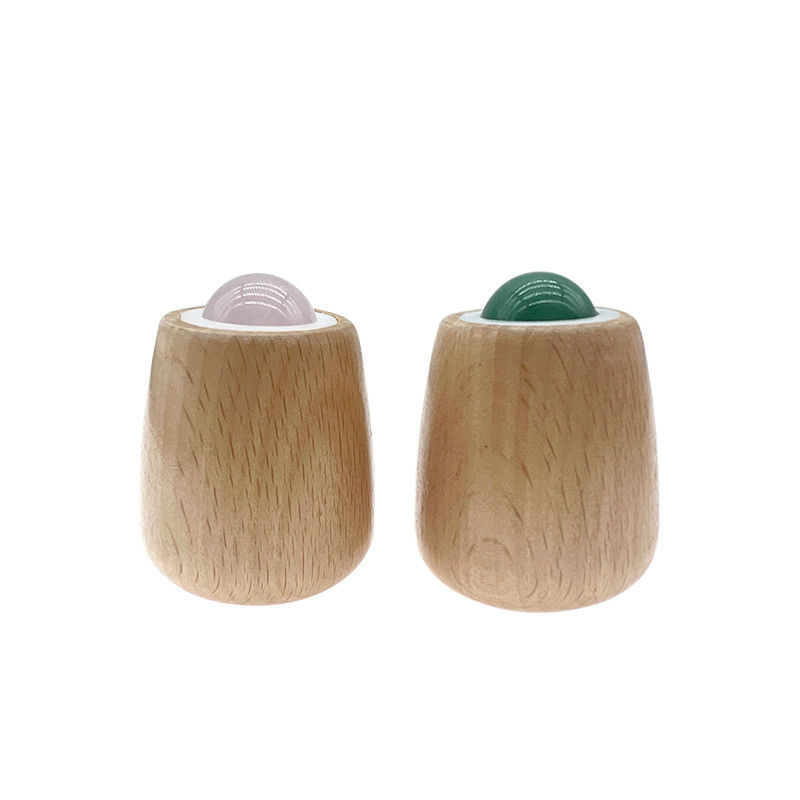Boule de massage en jade personnalisable manche en bois rouleau de jade pour le massage corporel et le cou / visage Gua Sha outil de soulagement du stress
