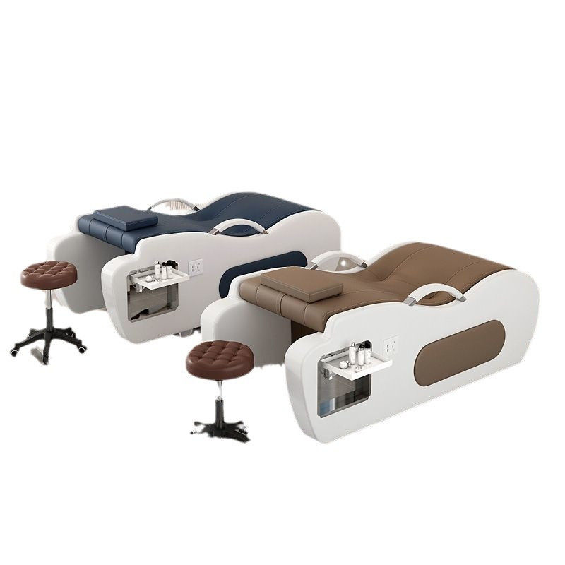 Lit de massage de beauté avec avantage multi-fonctionnel salon à moitié allongé Lit de lavage de cheveux