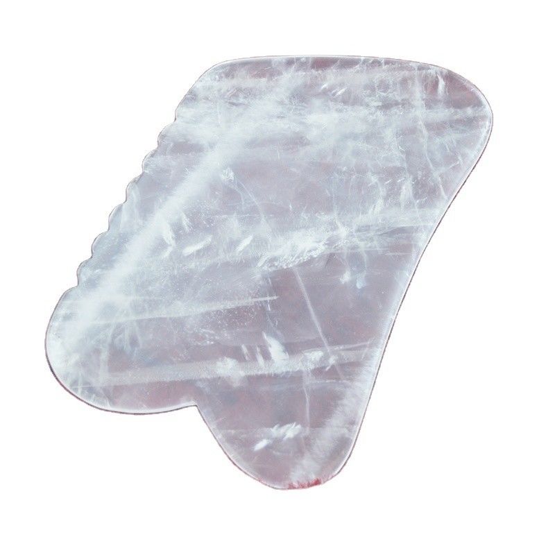 Plaque de grattage en quartz clair pour le cou du visage, le corps entier, le massage de la peau