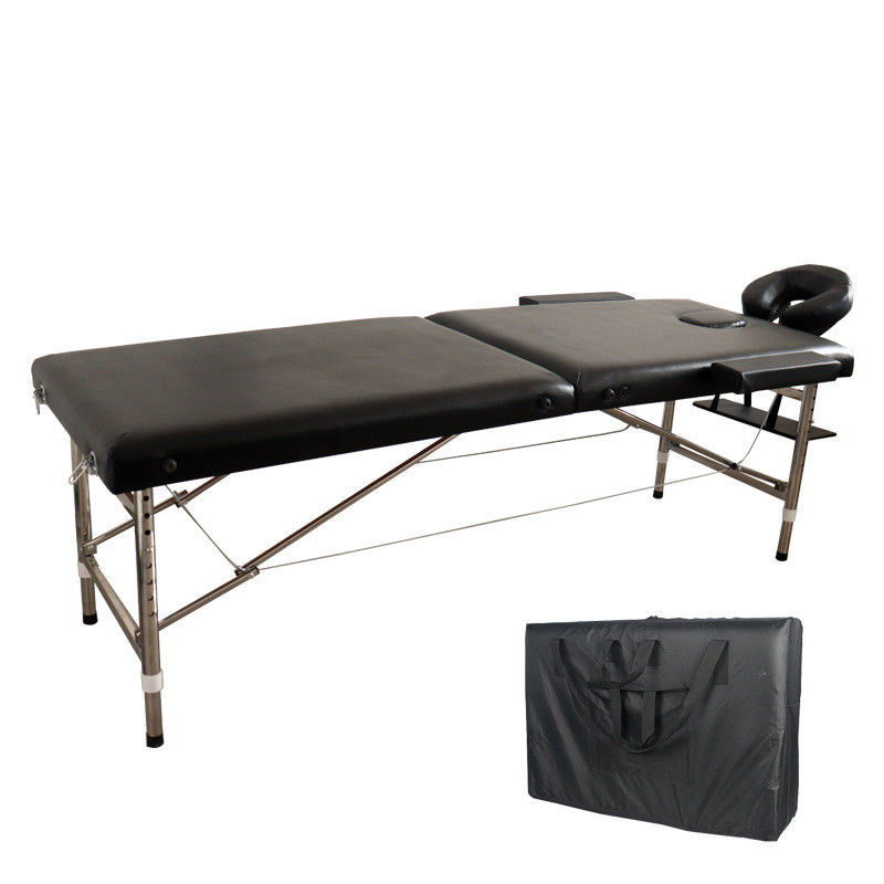 Lit de massage pliable portable en cuir en PU pour la beauté et la santé du corps dans les salons