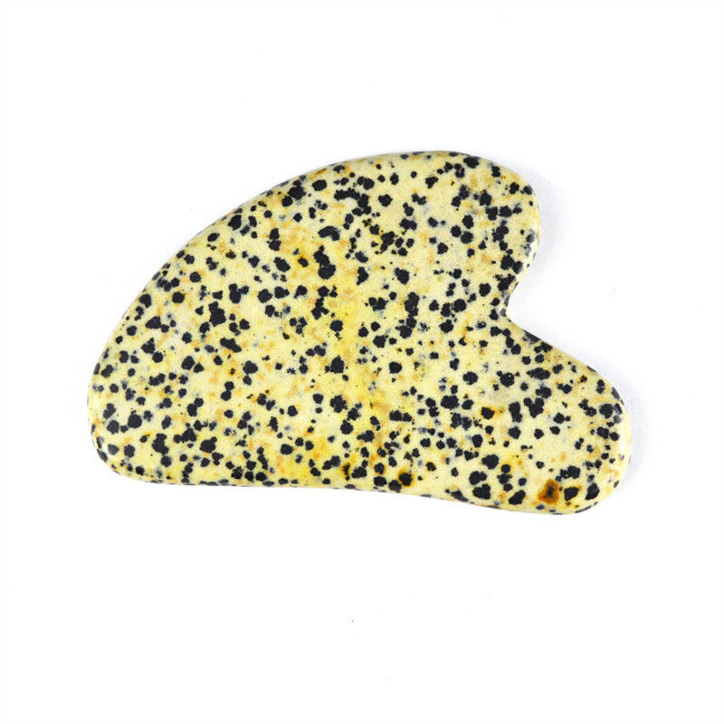 Logo personnalisé disponibled 2024 Tendance en forme de cœur Dalmatienne pierre Guasha outil de massage pour le massage de santé du corps