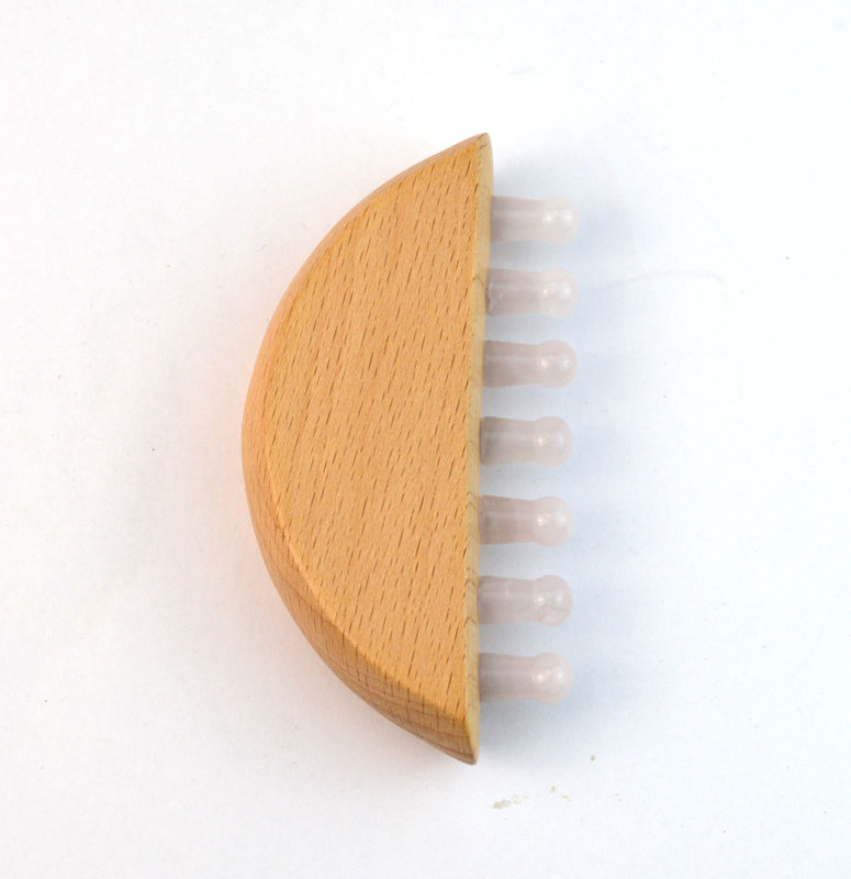 Peigne de massage de cheveux en bois de rose de quartz de jade Guasha Meridien Peigne de massage du cuir chevelu Gua Sha Massageur Peigne de massage des cheveux avec fonction de Gua Sha