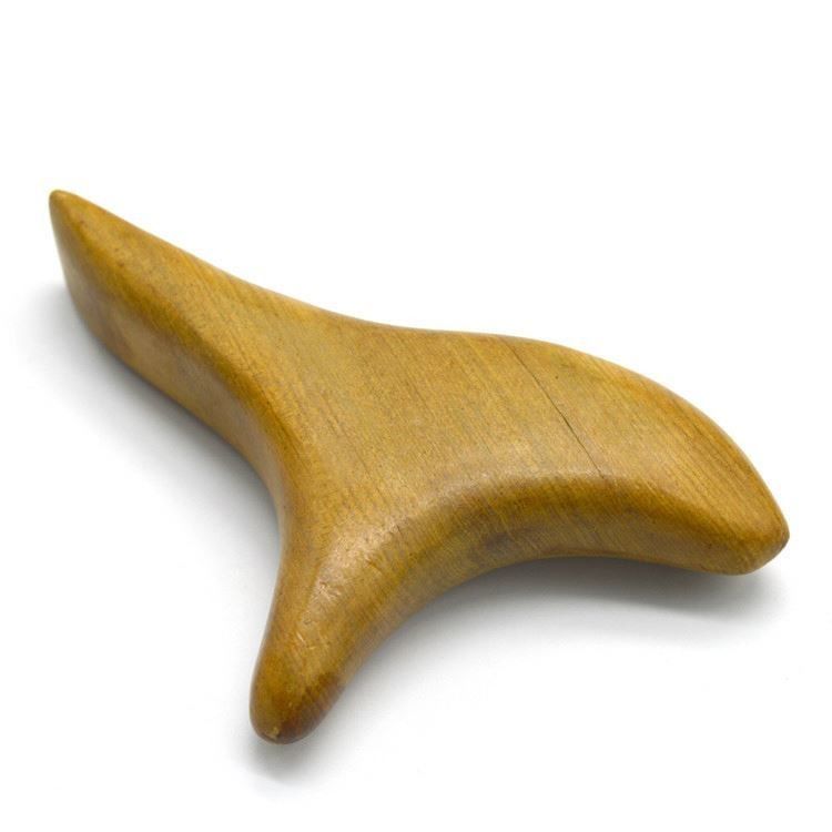 Propriétés Massageur Triangle de bois naturel Gua Sha Outils pour le massage des pieds Self-service équipement de beauté