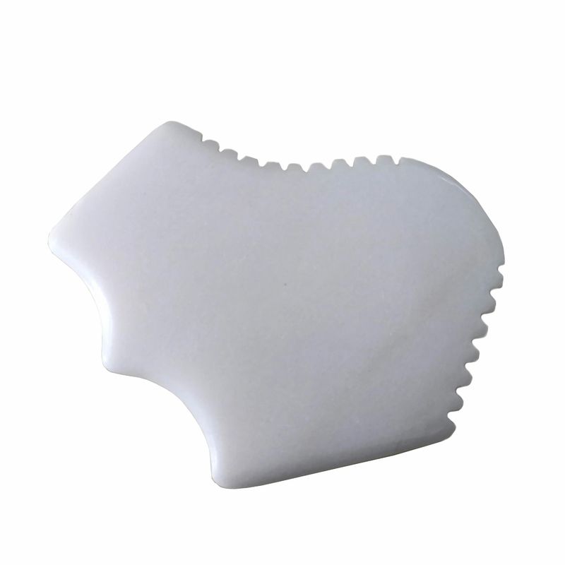 Massageur facial physiothérapie infrarouge Jade Blanc Naturel Gua Sha Board pour la thérapie de grattage