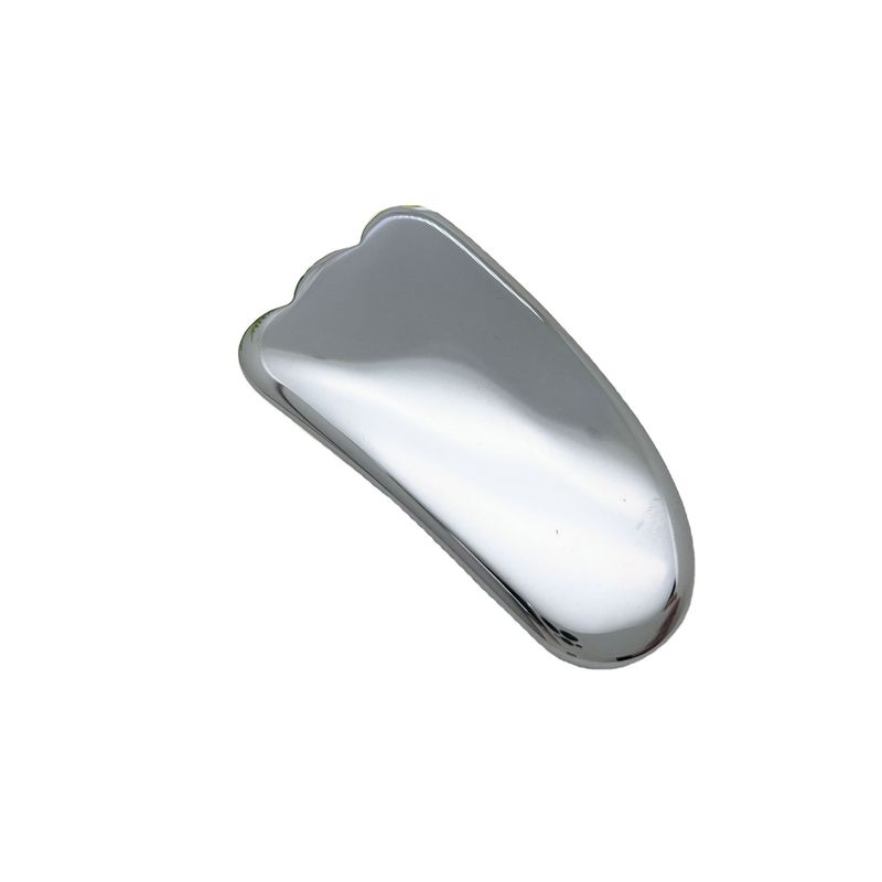 Logo personnalisé Disponibled Terahertz argent Gua Sha Massage Scraping Outil pour la beauté du visage Spa de la peau