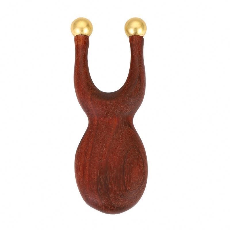 Outil de massage oculaire en laiton certifié ISO9001 pour le pont nasal Sandalwood Peigne de massage facial Gua Sha 95*38mm Taille